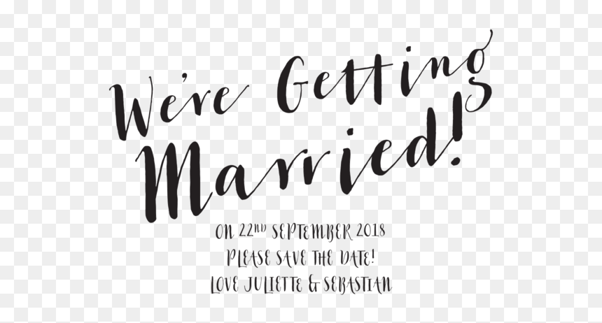 Calligraphy, HD Png Download - save the date stamp png