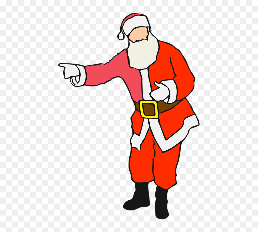 Background, Claus, Full Length, Pointing, Santa - Santa Claus Señalando Png, Transparent Png - papai noel png