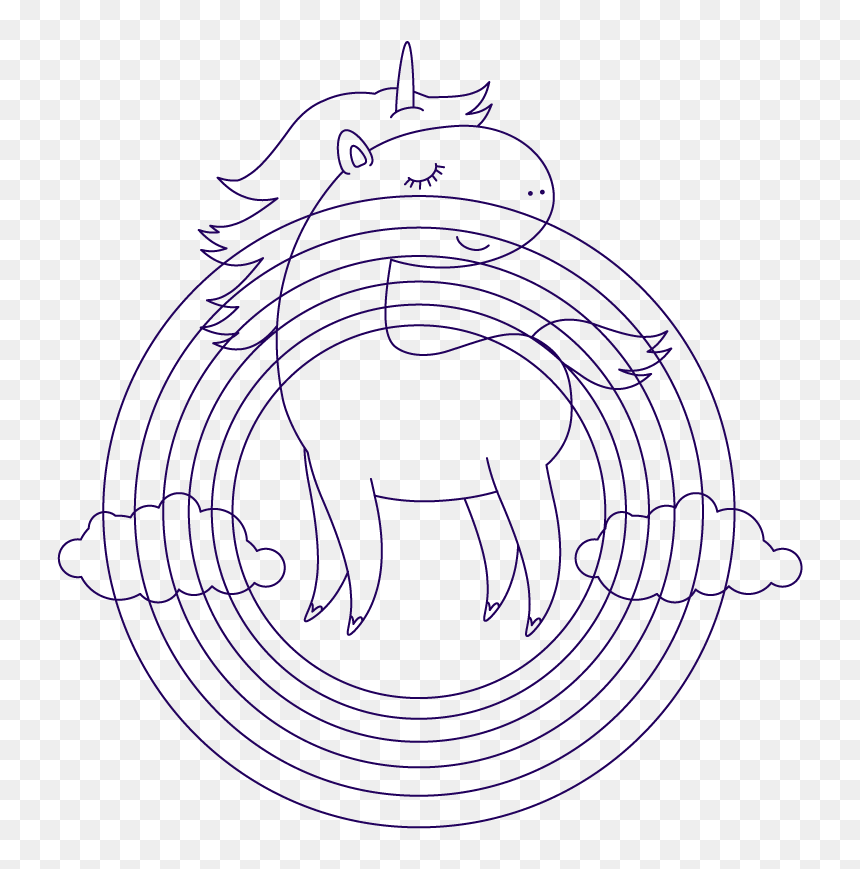 Tô Màu Cầu Vồng, HD Png Download - unicorn vector png