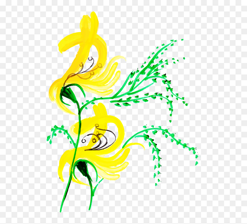 Illustration, HD Png Download - gold flowers png
