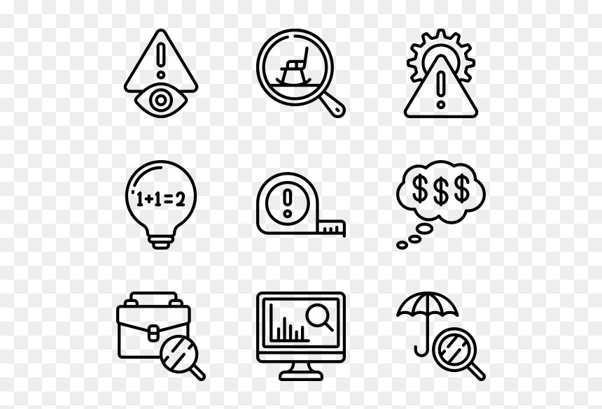 Cute Icon Png Black And White, Transparent Png - statistics icon png