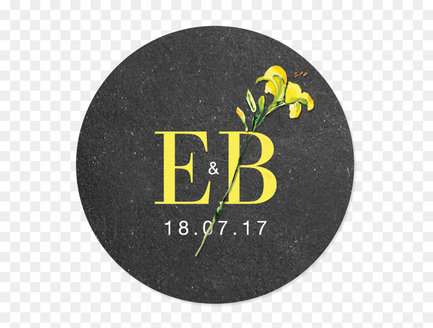 Invitation Mariage Personnalise Chanmpetre Jaune Muguet - Circle, HD Png Download - rustic flower png