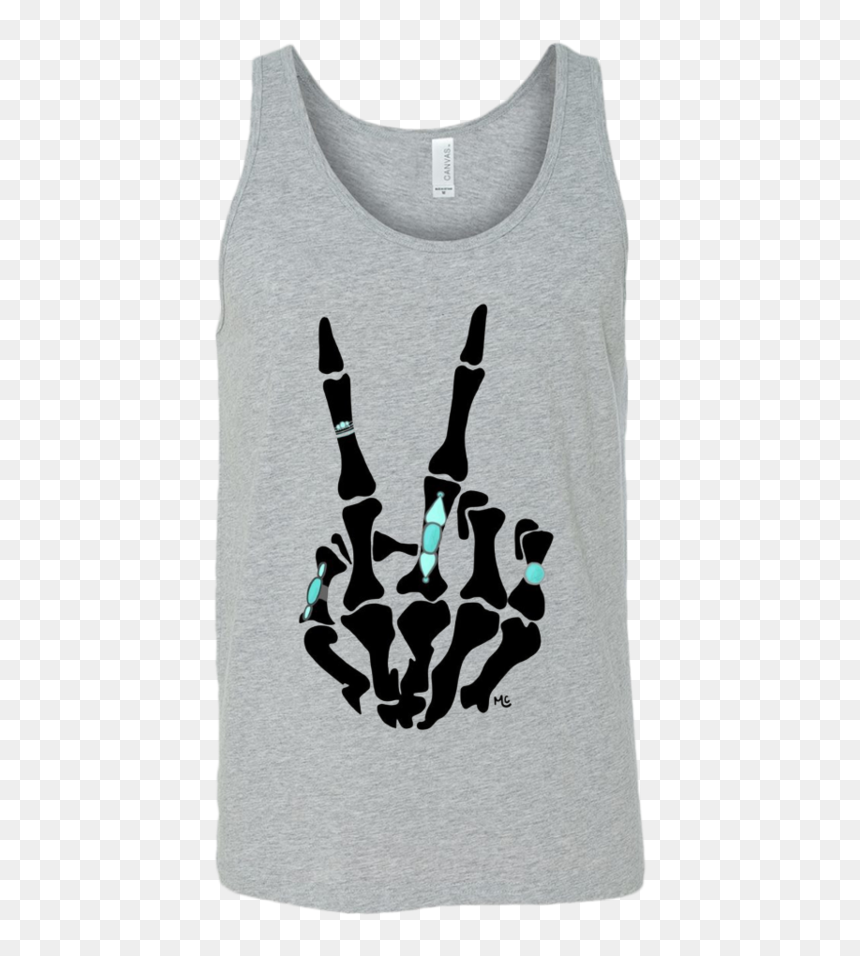 Skeleton Hand Turquoise Shirt - Shirt, HD Png Download - skeleton hands png