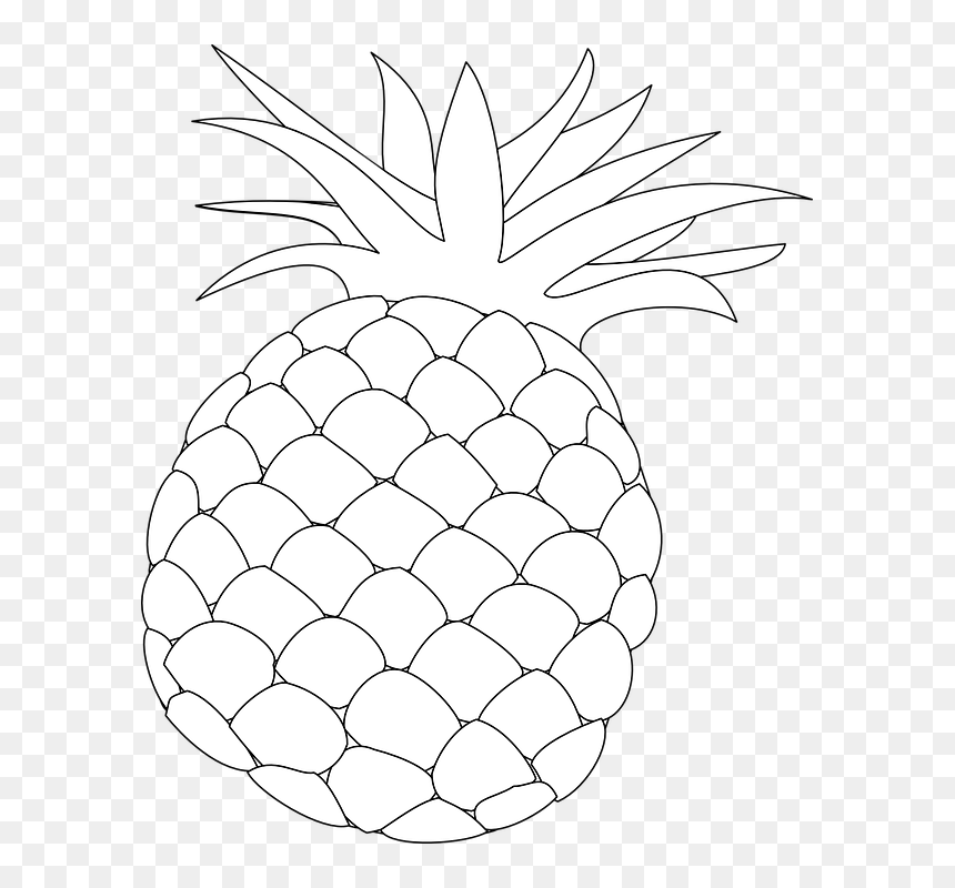 Thumb Image - Outline Pictures Of Pine Apple, HD Png Download - black and white pineapple png