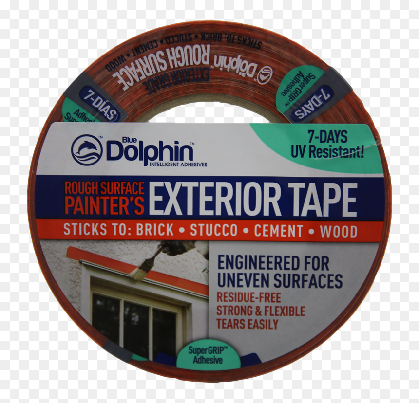 Blue Dolphin Rough Surface Exterior Tape - Label, HD Png Download - tape texture png