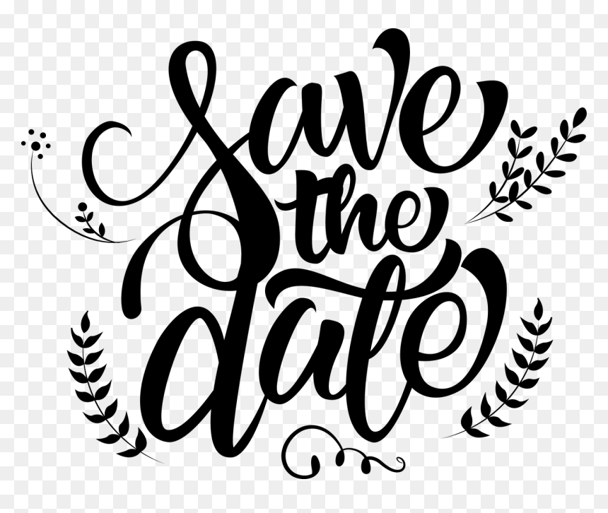 Calligraphy, HD Png Download - save the date stamp png