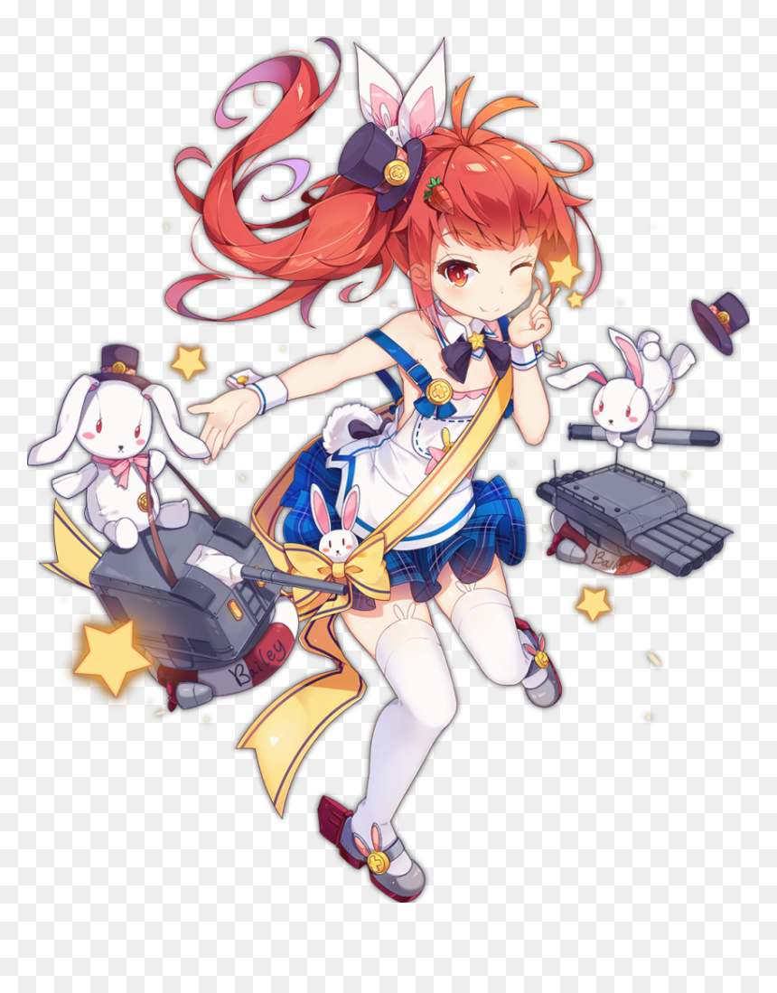 1girl Animal Ears Antenna Hair Azur Lane Bailey Bangs - Bailey Retrofit Azur Lane, HD Png Download - hair with bangs png