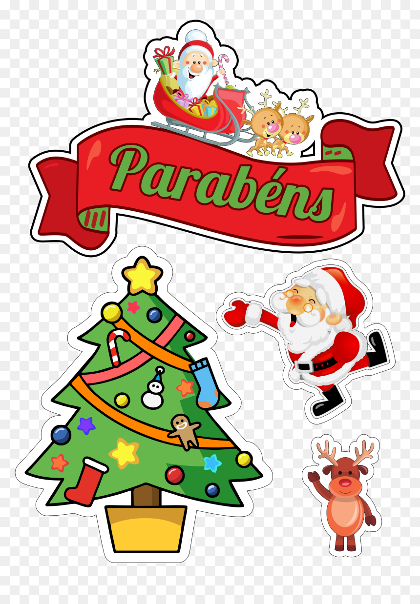 Papai Noel Decoração Para Bolo, HD Png Download - papai noel png