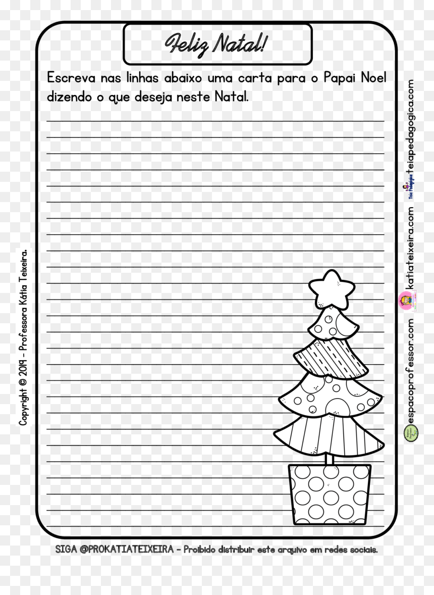 Atividade Carta Para Papai Noel, HD Png Download - papai noel png