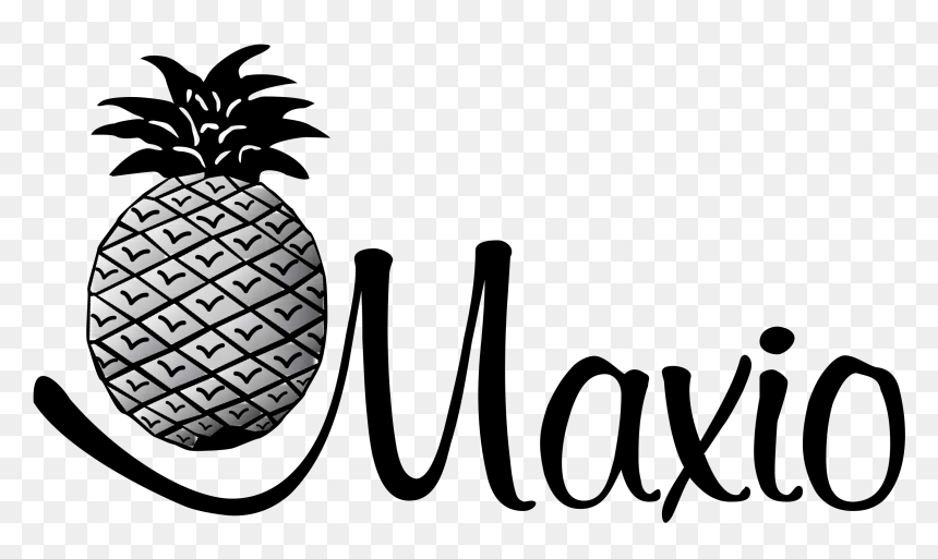 Vector Graphics, HD Png Download - black and white pineapple png