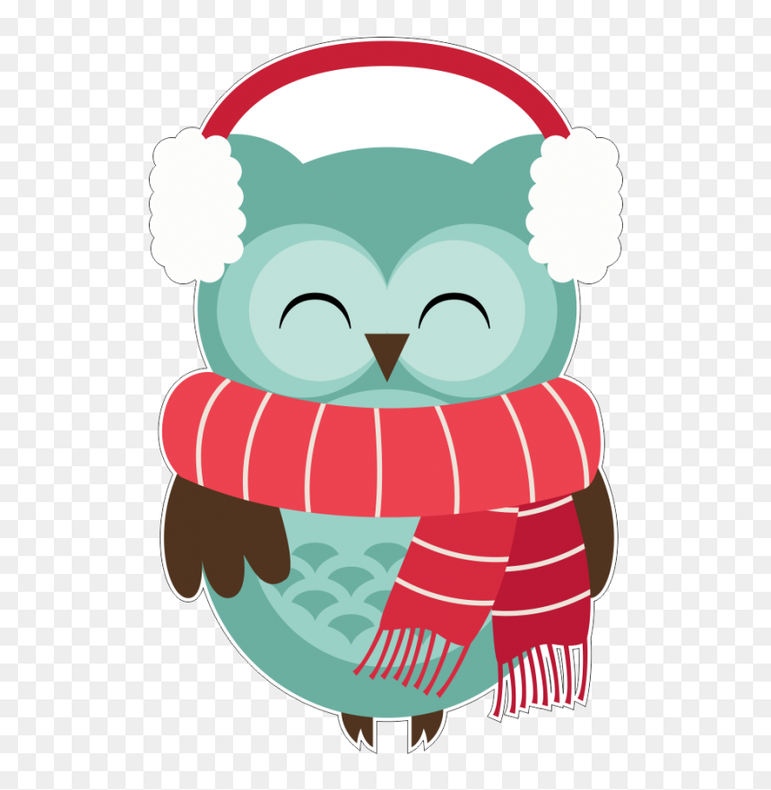 Christmas Day Clipart Christmas Day Santa Claus Sticker - Christmas Owl No Background, HD Png Download - papai noel png