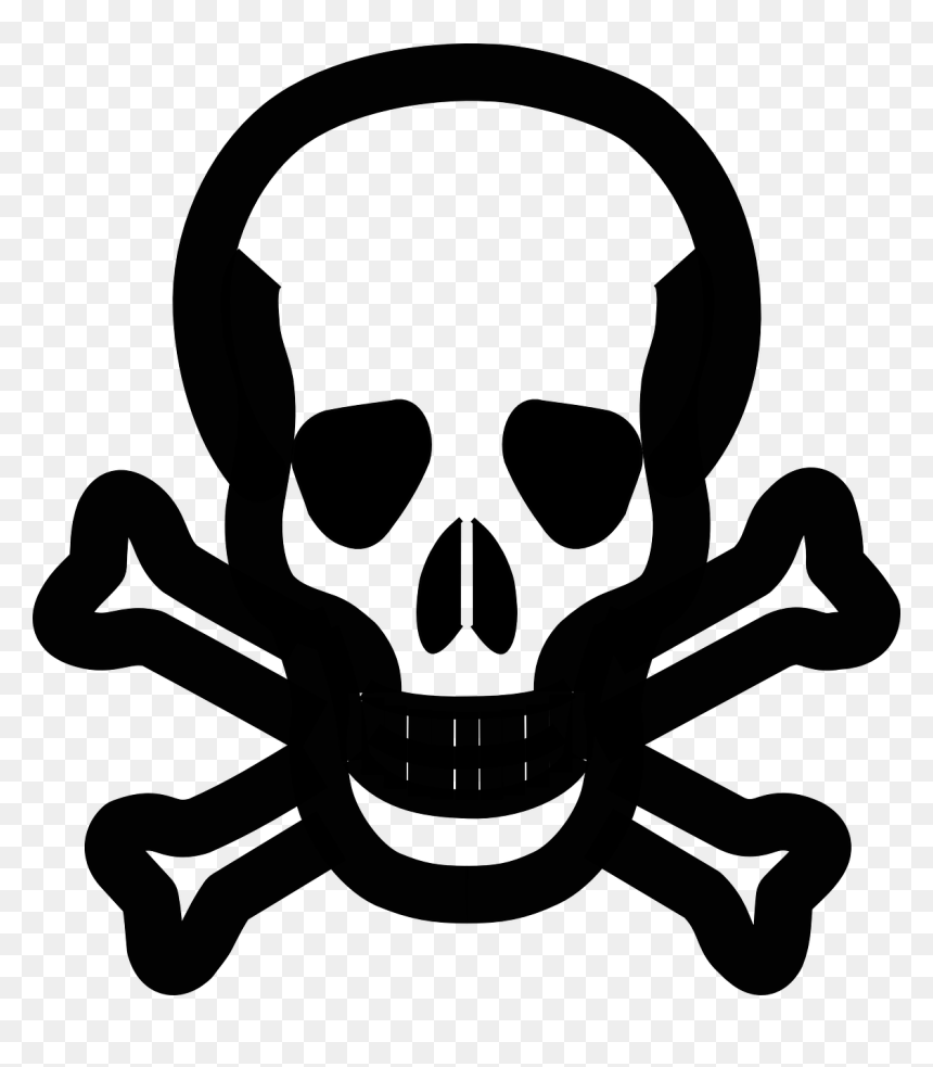 Skull And Crossbones Skull And Bones - Caveira De Morte Png, Transparent Png - cross bones png