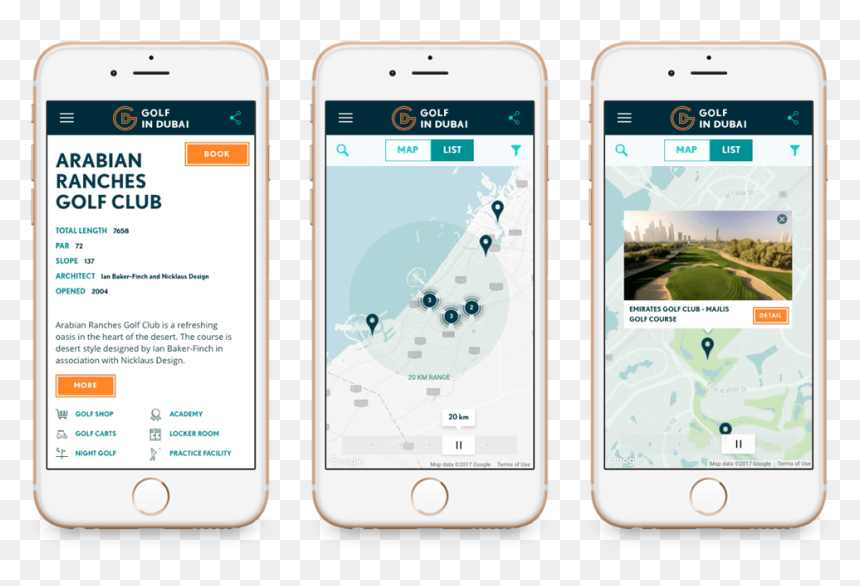 Golf In Dubai Mobile Site Pages - Iphone, HD Png Download - golf course png