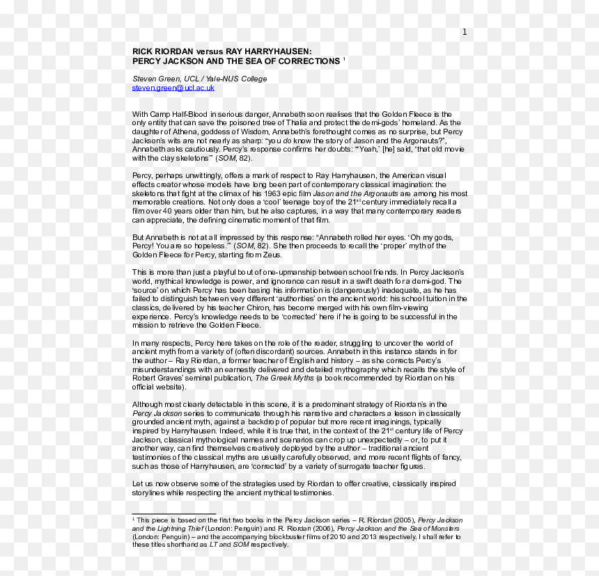 Document, HD Png Download - percy jackson png