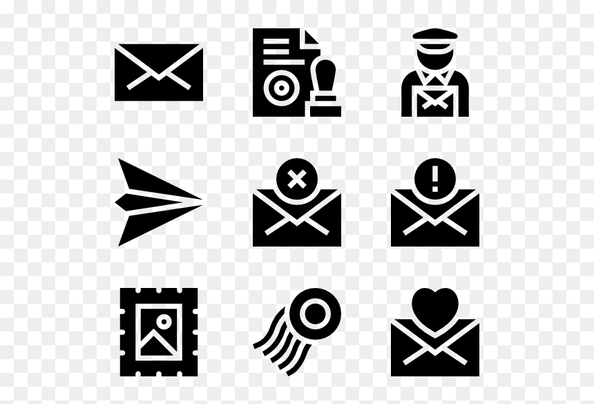Black, HD Png Download - mail symbol png