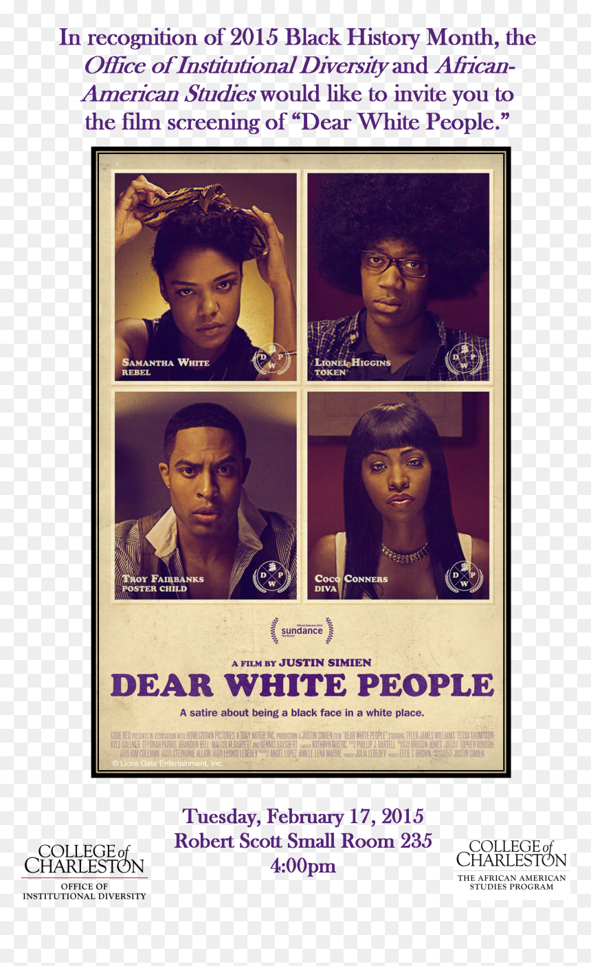 Dwpfeb17poster - Dear White People 2014, HD Png Download - african american people png