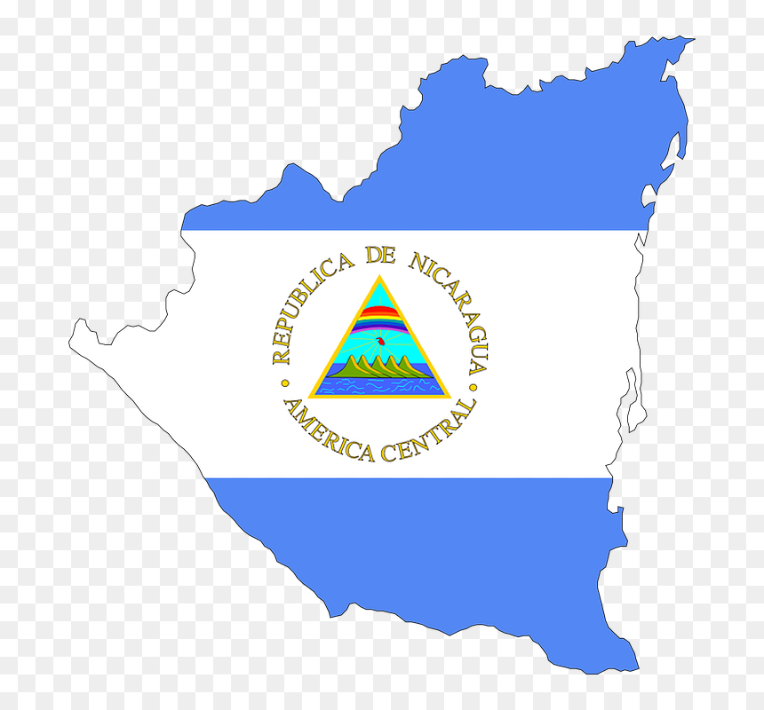 Nicaragua Map Flag, HD Png Download - bandera mexicana png