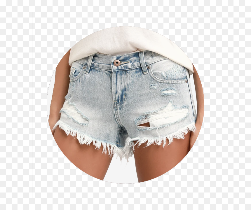 Cutoff Denim Shorts - Pocket, HD Png Download - jean shorts png