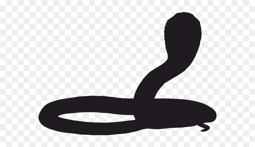 Snake Silhouette Reptile King Cobra Stencil - Cobra Silhouette Png, Transparent Png - black mamba png
