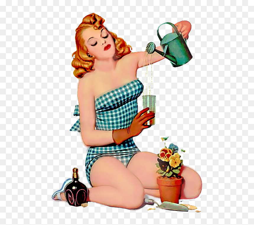 Pin Up Girl Vintage Posters, HD Png Download - vintage girl png