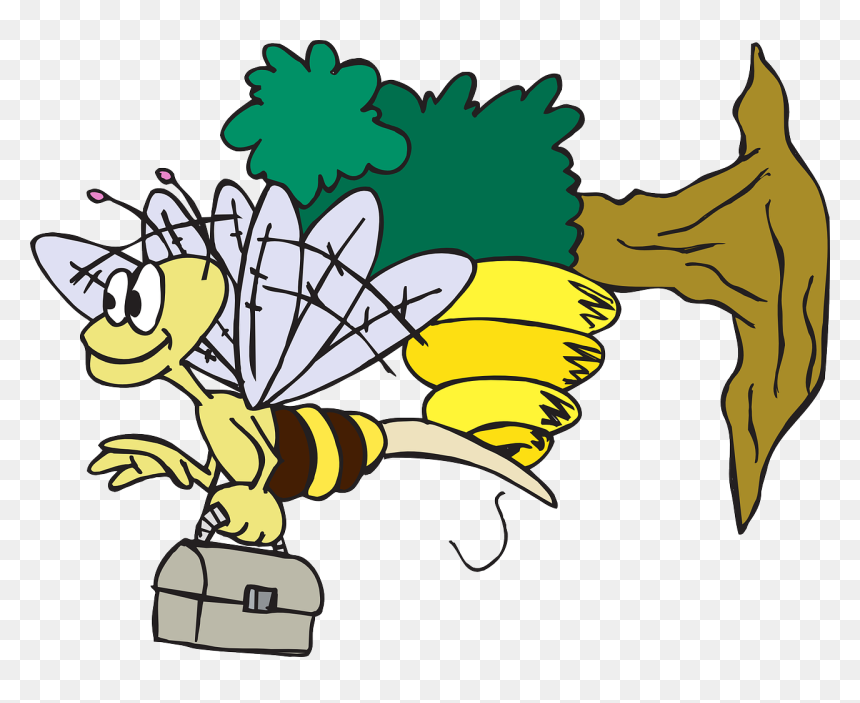 Vector Graphics,free Pictures, Free Photos, Free Images, - Cartoon Worker Bee, HD Png Download - flying leaves png