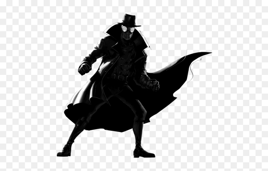 Spider Man Into The Spider Verse Png Transparent - Spider Man Noir Into The Spider Verse, Png Download - spider silhouette png