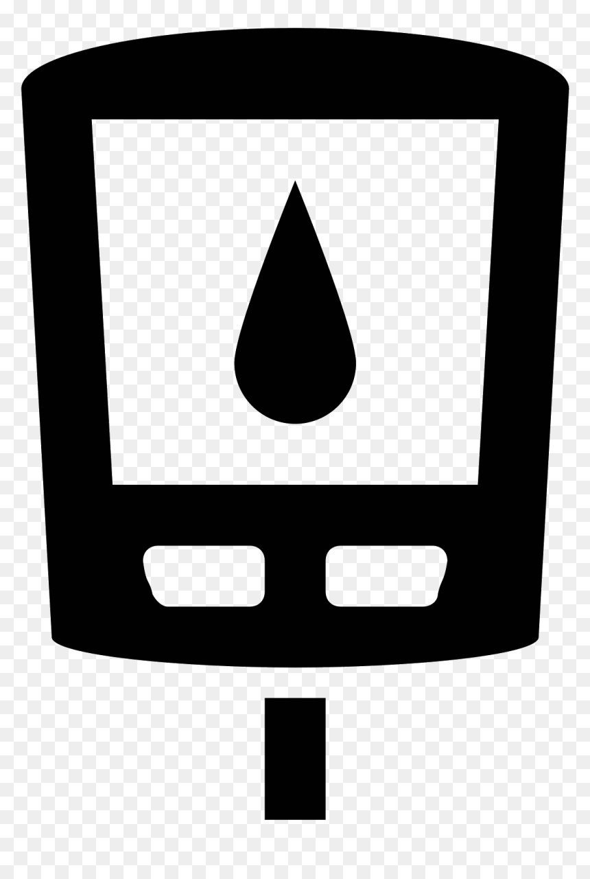 This Image Is Of A Small Sideways Rectangle Shape - Black And White Diabetes Icon, HD Png Download - rectangle shape png