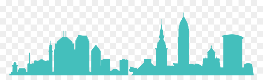 Cleveland Skyline Color 01 - City Silueta, HD Png Download - cleveland skyline png