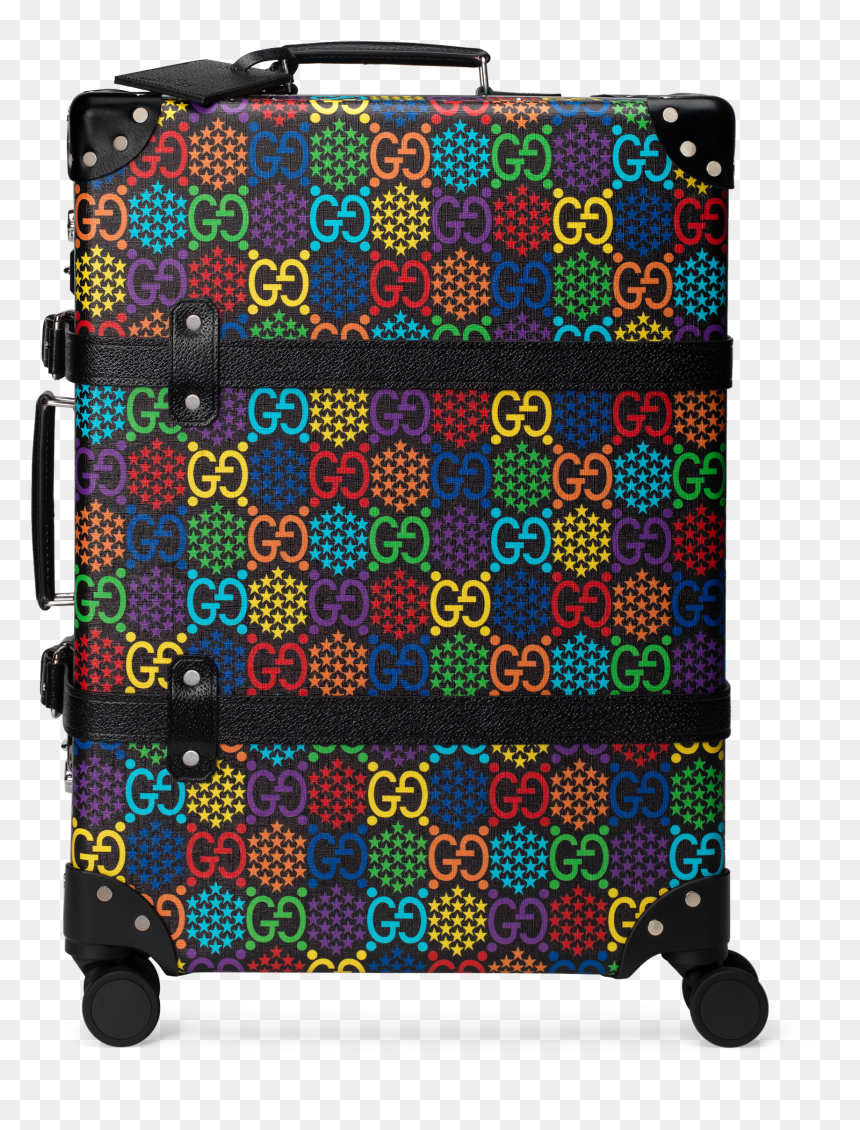 22 Gg Psychedelic Globe-trotter Suitcase - Gucci All Star Weekend, HD Png Download - gucci bag png