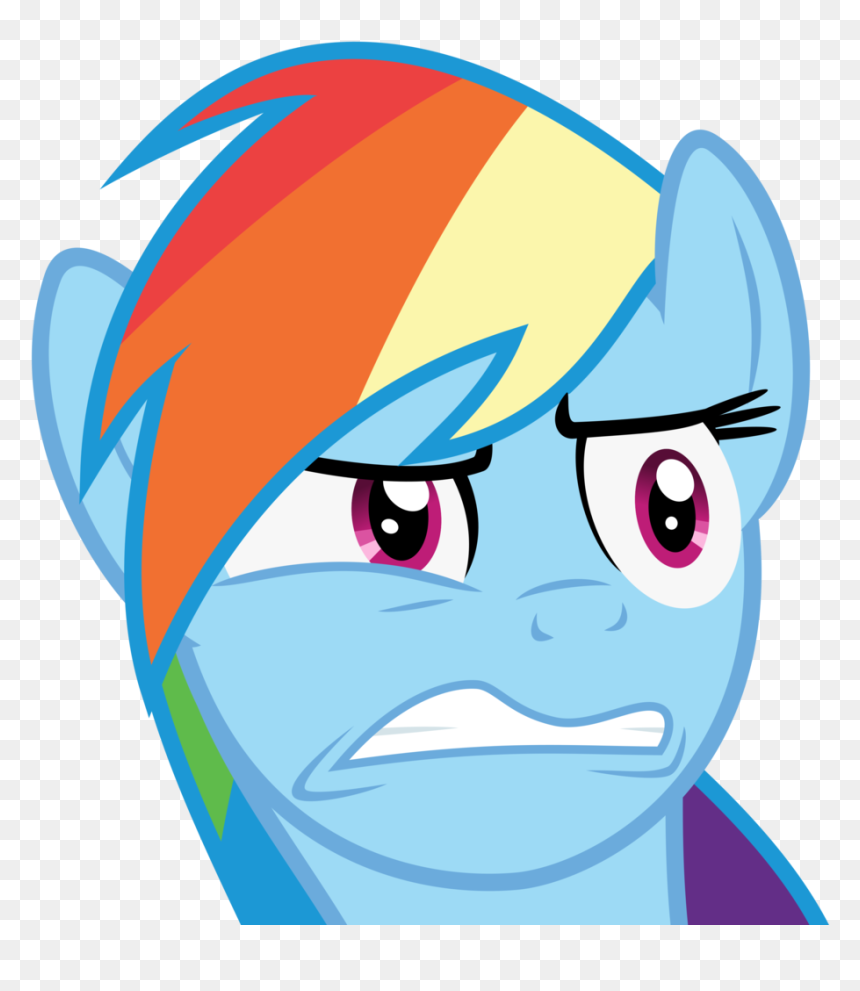 Sollace, Cringing, Daring Done, Faic, Frown, Grimace, - Friendship Is Magic Rainbow Dash, HD Png Download - grimace png