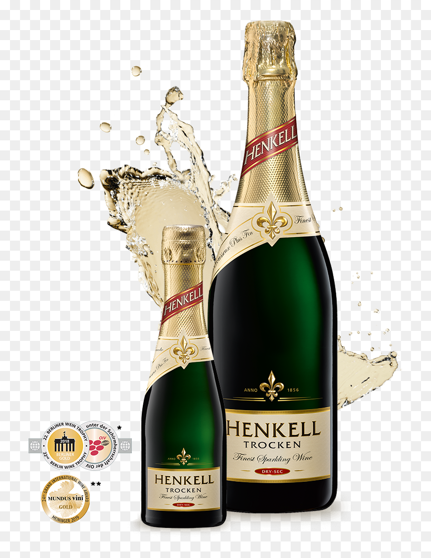Henkell Trocken, HD Png Download - gold champagne bottle png