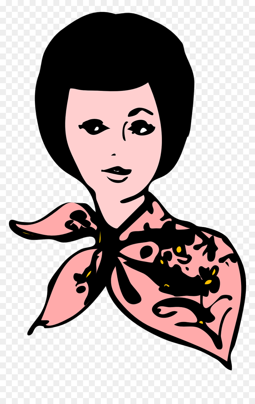 Scarf, HD Png Download - vintage girl png