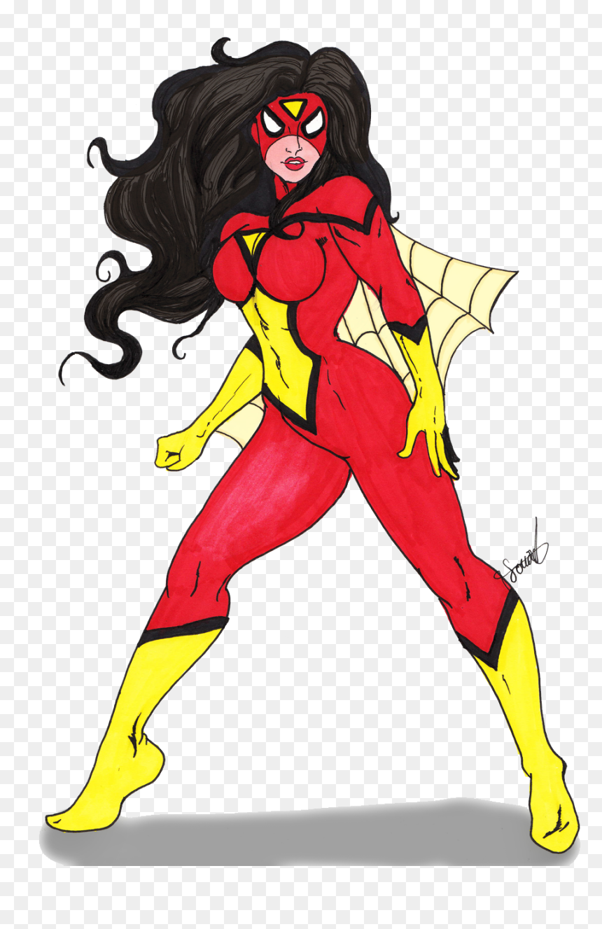 Spider Woman Png Hd, Transparent Png - spider silhouette png