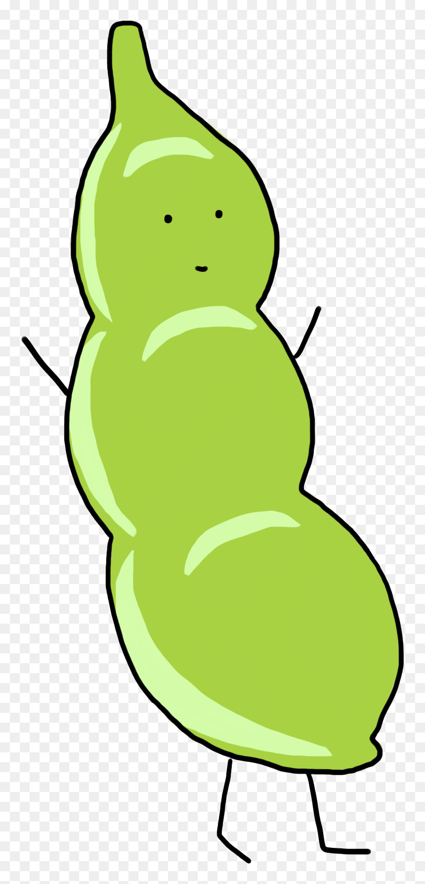 Peas Drawing Cute Clipart Free Download - Soybean Drawing, HD Png Download - flash running png