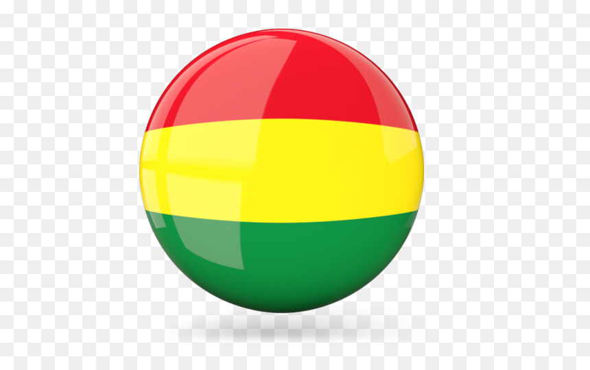 Glossy Round Icon - Circle Ghana Flag Png, Transparent Png - bolivia flag png