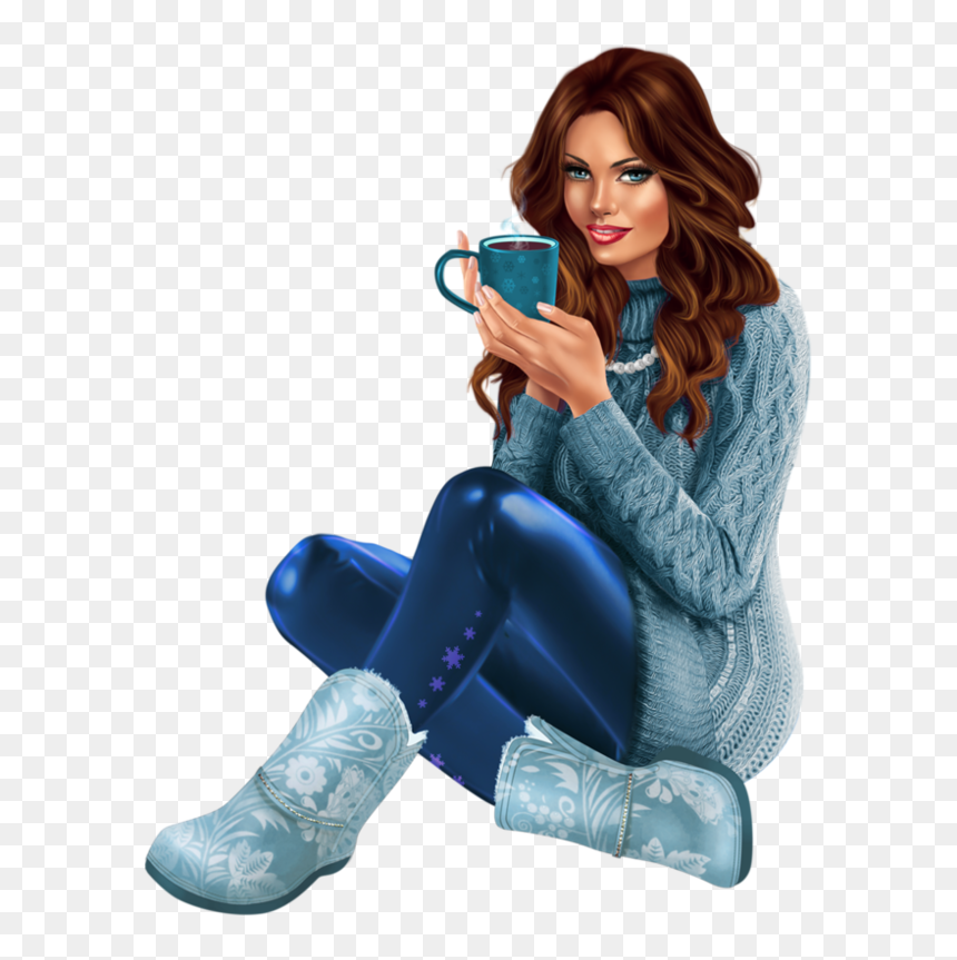 Girl Drawing Art 3d, HD Png Download - tubes femmes png