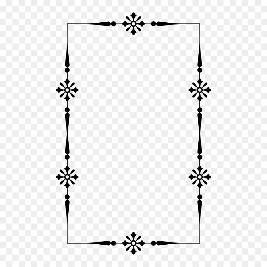 Decorative Floral Frame - Motif, HD Png Download - floral divider png