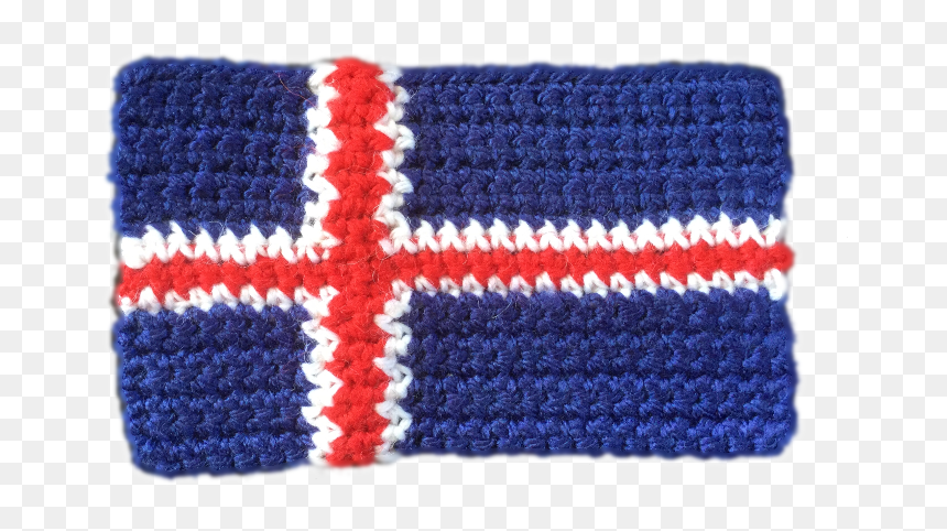 Icelandic Flag Crochet, HD Png Download - iceland flag png