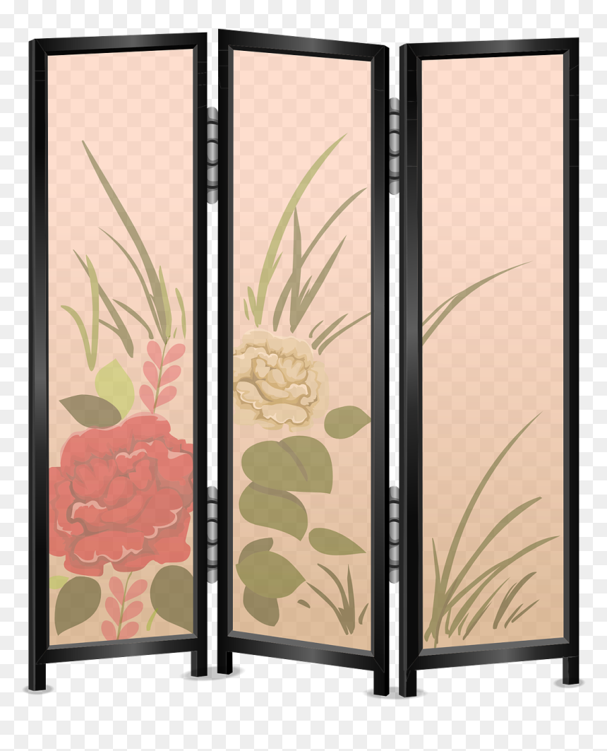 Public Domain Privacy Screens, HD Png Download - floral divider png