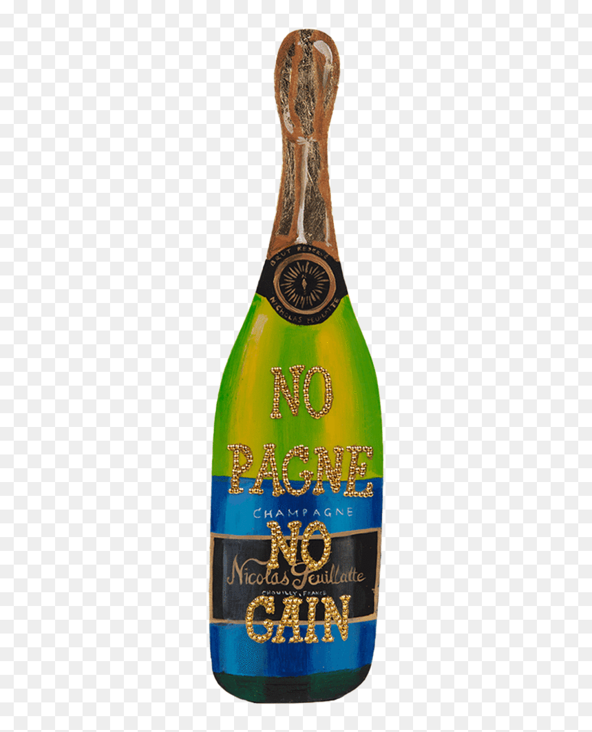 Champagne, HD Png Download - gold champagne bottle png