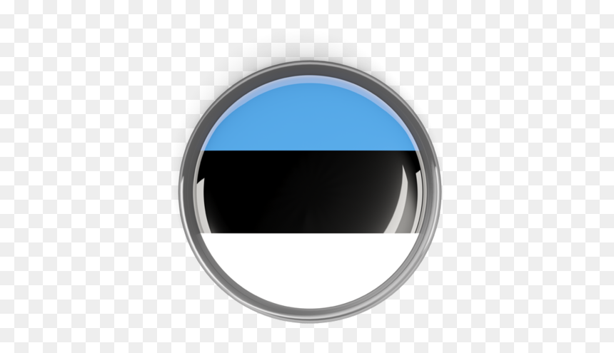Metal Framed Round Button - Circles With Lines Flag Of Estonia Png, Transparent Png - camera lens icon png