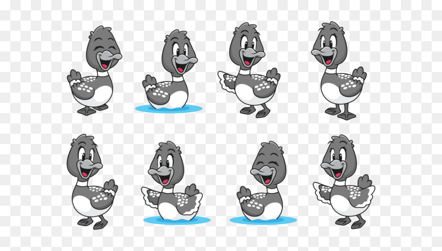 Cartoon Ducks In Pond Png, Transparent Png - swan silhouette png