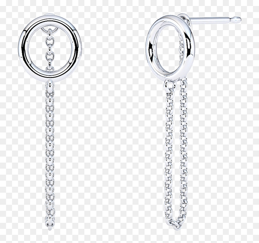Earring, HD Png Download - chain circle png