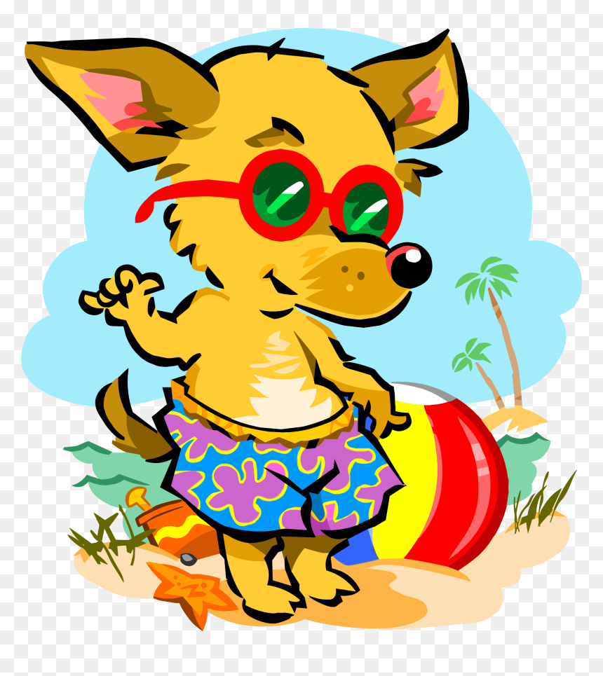Beach Fox Clip Arts - Animals At The Beach Clipart, HD Png Download - fox icon png