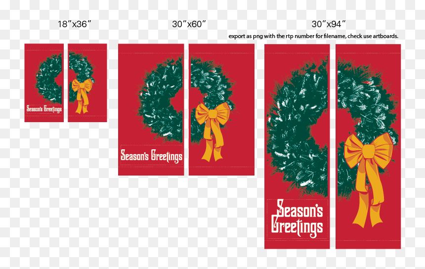 Seasons Greeting Wreath - Wreath, HD Png Download - fancy banner png