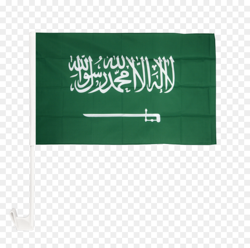 Saudi Arabia Car Flag - Saudi Arabia Flag, HD Png Download - saudi arabia flag png