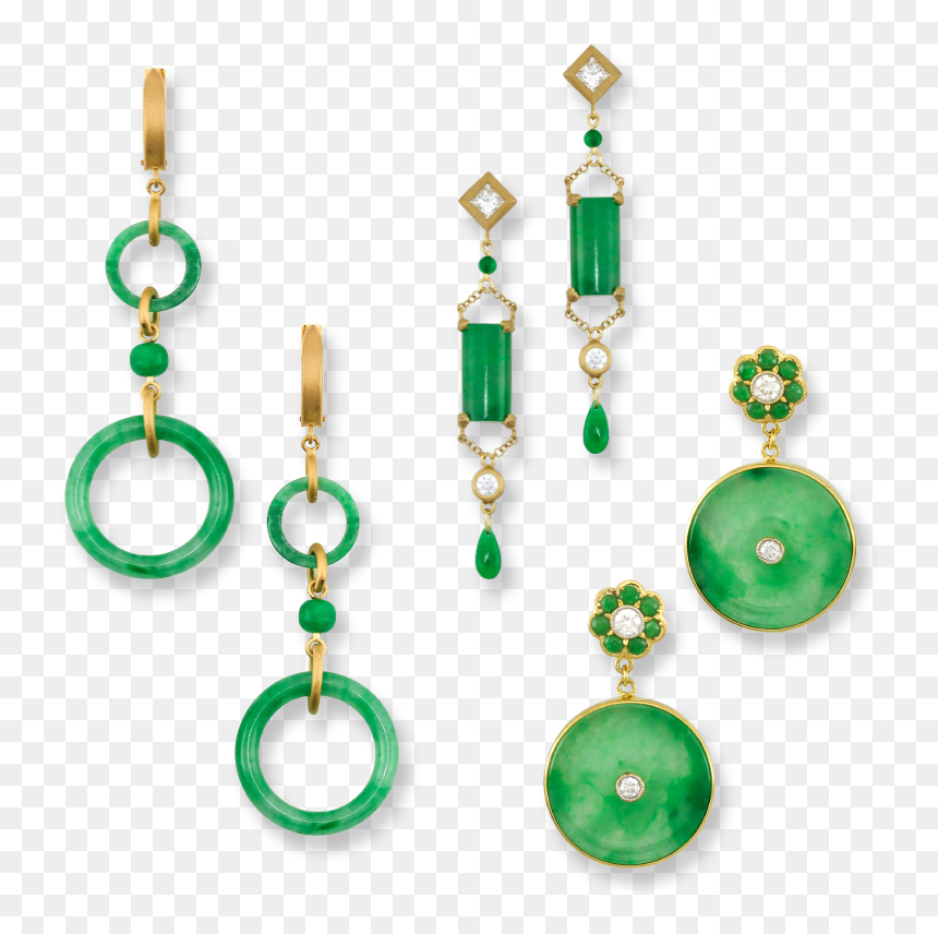 Earrings, HD Png Download - jade png