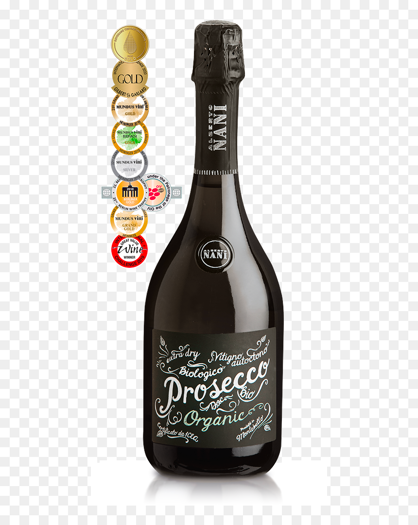 Alberto Nani Prosecco - Nani Organic Prosecco Uk, HD Png Download - gold champagne bottle png