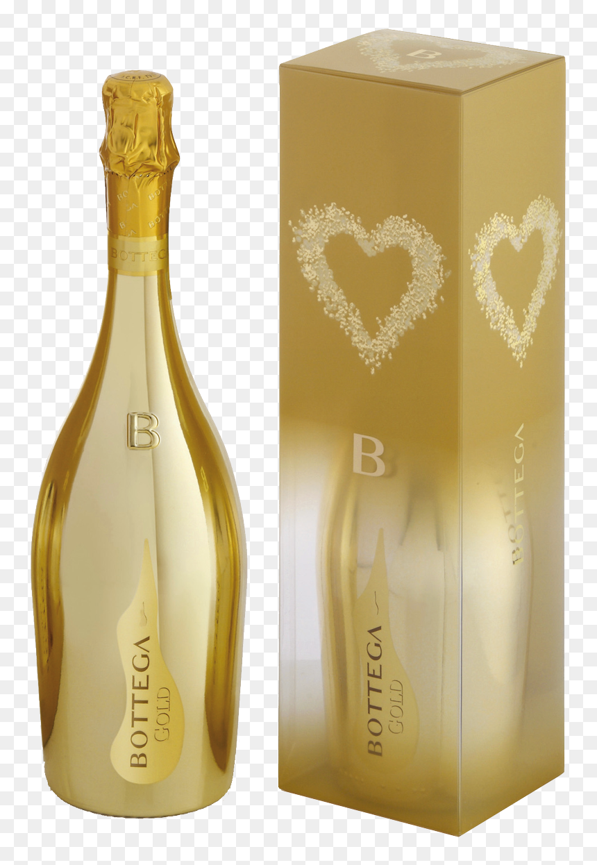 Bottega Gold Prosecco With Presentation Box - Bottega Prosecchi, HD Png Download - gold champagne bottle png