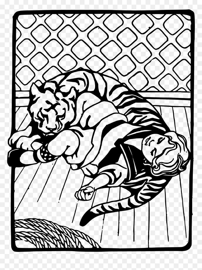 Sleeping With A Tiger Clip Arts - Sleeping Tiger Lineart, HD Png Download - tiger icon png